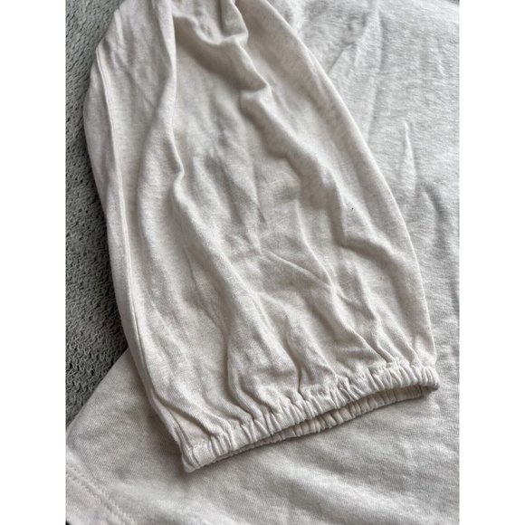 Ralph Lauren Top Women's Plus Size 2X Ivory Linen Blend Ruffled Neck Boho Blouse - Picture 4 of 12